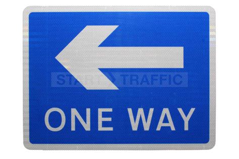 One Way Sign Post Mounted Diagram 810 Arrow Left In Stock R2