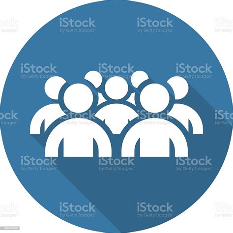 Focus Groupe Icon Business Concept Flat Design Stock