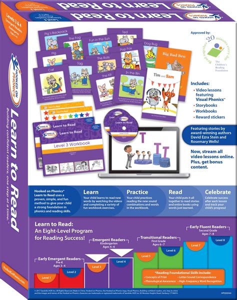 Hooked On Phonics Learn To Read Levels 3and4 Complete Book By Hooked