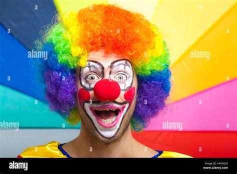 Smiling Clown Face Stock Photo Alamy