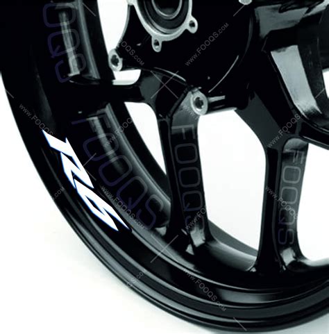 Yamaha R6 Blue Wheel Rim Motorcycle Decals Fooqs