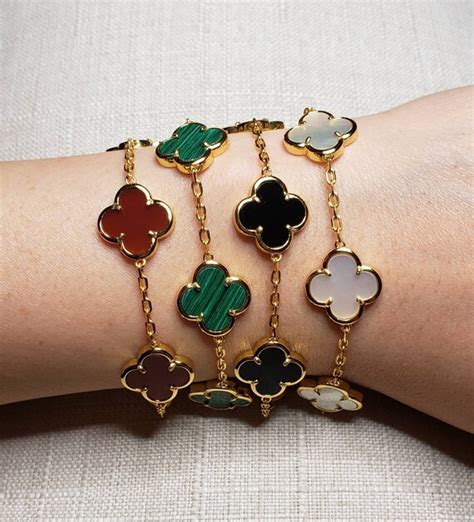 15mm Four Leaf Clover Charm Bracelet With THICK Chain In Etsy