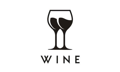 Design De Symbole Logo De Verre à Vin Vecteur Premium