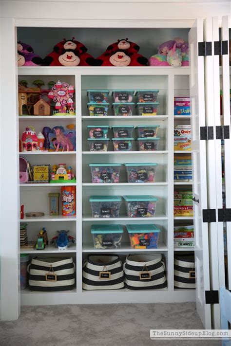 We know that your current organizing plan for the kids' playroom is to shut the door 8 toy closet modeling ideas. Organized Playroom - The Sunny Side Up Blog