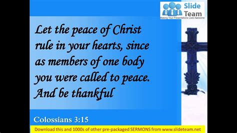 0514 Colossians 315 Let The Peace Of Christ Rule Powerpoint Church