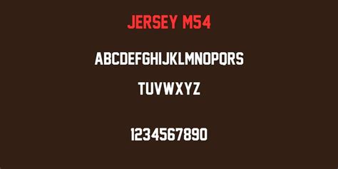 Jersey M54 Font Free Download