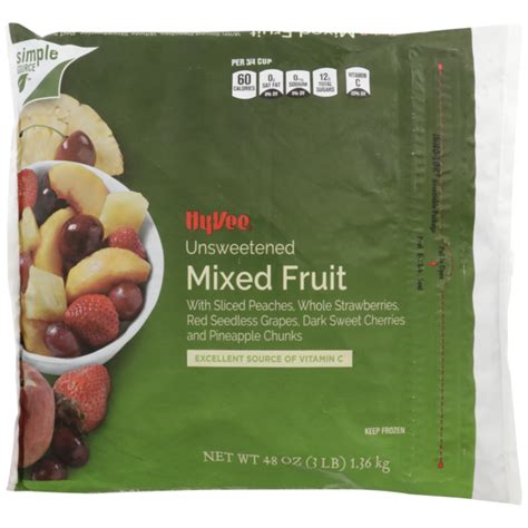 Check spelling or type a new query. Hy-Vee Unsweetened Mixed Fruit With Sliced Peaches, Whole ...