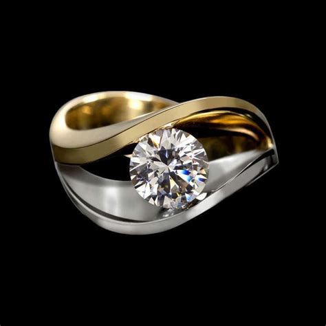 Modern Engagement Ring Covet Duo By Adam Neeley Modern Engagement
