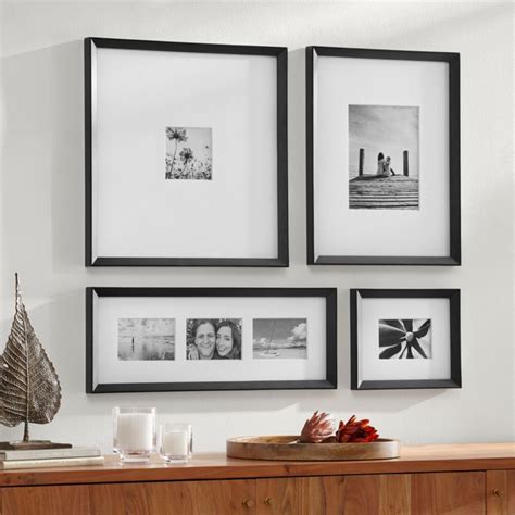 Icon Wood Black Frame Gallery Set Of Reviews Crate Barrel