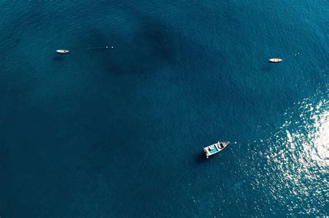 Birds Eye View Of Boats On Ocean · Free Stock Photo