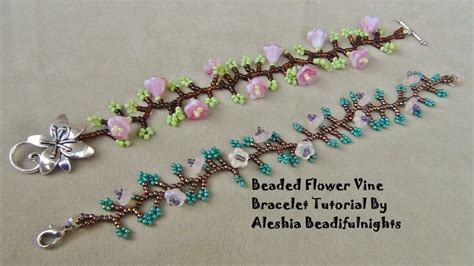 Beaded Flower Vine Bracelet Tutorial Youtube