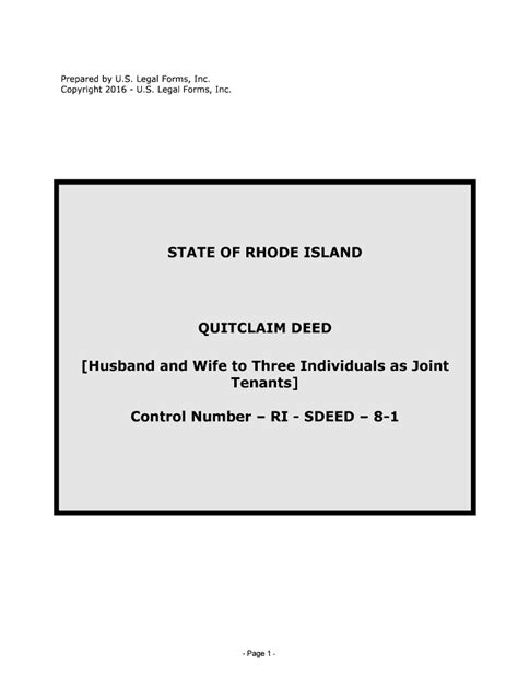 Rhode Island Quit Claim Deeds Us Legal Forms Fill Out And Sign