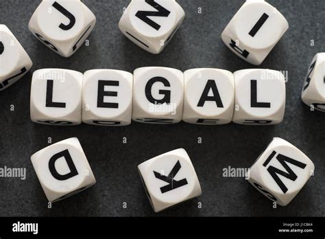 Word Legal On White Toy Cubes Stock Photo Alamy