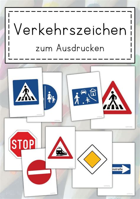 Richtzeichen dienen vor allem dem reibungslosen ablauf des verkehrs. Verkehrszeichen zum Ausdrucken in 2020 | Verkehrserziehung ...
