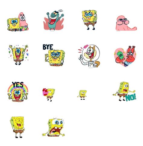 Spongebob Telegram Animated Stickers Spongebob Animation Stickers Packs