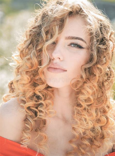 Glamour Face Of Teen Girl With Long Curly Hair Stock Image Image Of Young Beautiful 19130747