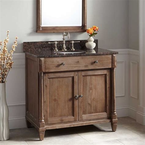 36 Benoist Reclaimed Wood Vanity For Undermount Sink Pine Rustic