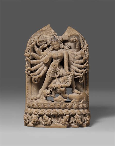 The Goddess Durga Killing The Buffalo Demon Mahishasura Mardini