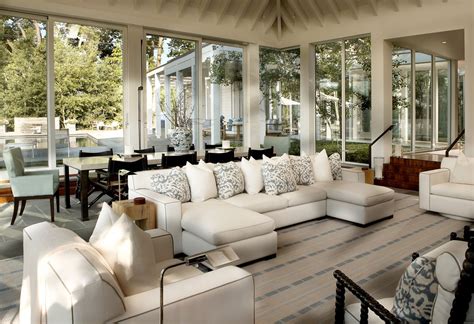 Lake House Living Room 3 Suzanne Lovell Inc Chicago Interior