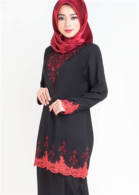 See more ideas about baju kurung, fashion, collection. Baju Kurung Moden Safiyya Plus Size Black - LovelySuri.com