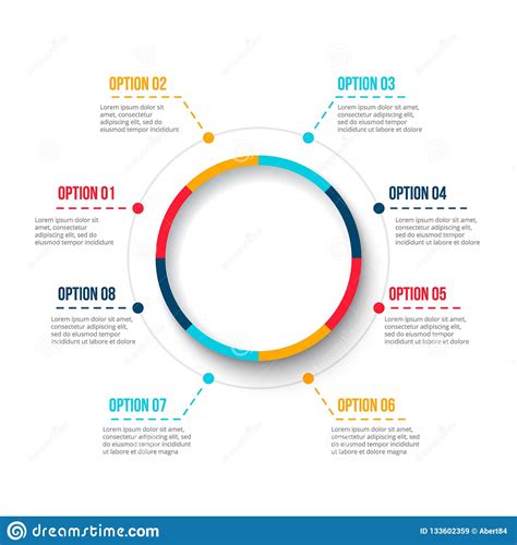 Business Data Visualization Abstract Element Of Cycle Diagram With Steps Options Parts Or