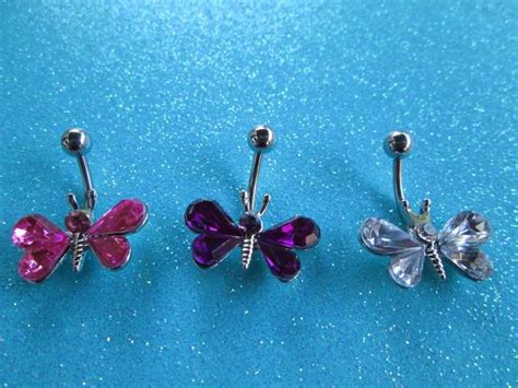 Sale Body Jewelry Butterfly Belly Button Ring Etsy Body Jewelry Belly Rings Belly Button