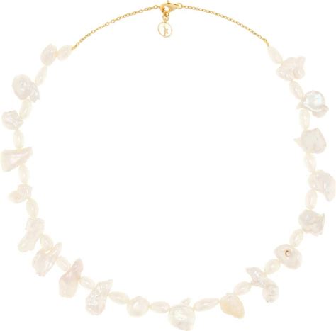 Anissa Kermiche Shelly Pearl And 18kt Gold Necklace Luxed