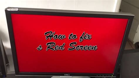 How To Fix A Red Screen Youtube