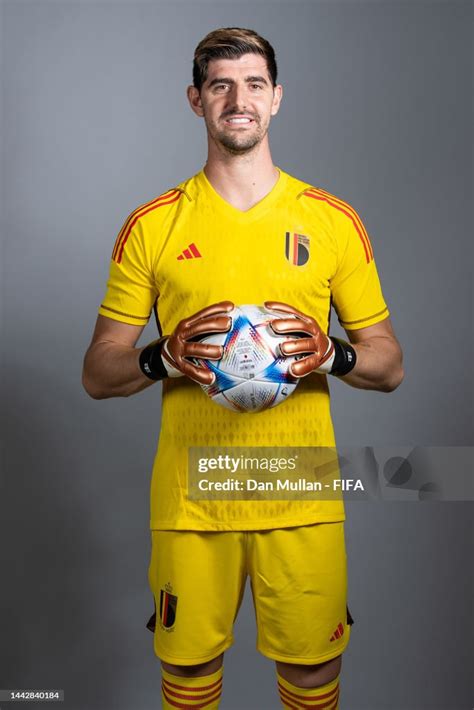 Thibaut Courtois Of Belgium Poses During The Official Fifa World Cup