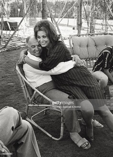 The Actress Sophia Loren And Carlo Ponti Affectionately Embraced In