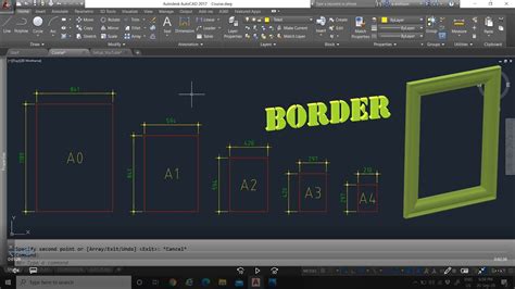 5 Autocad Basics Borders Youtube