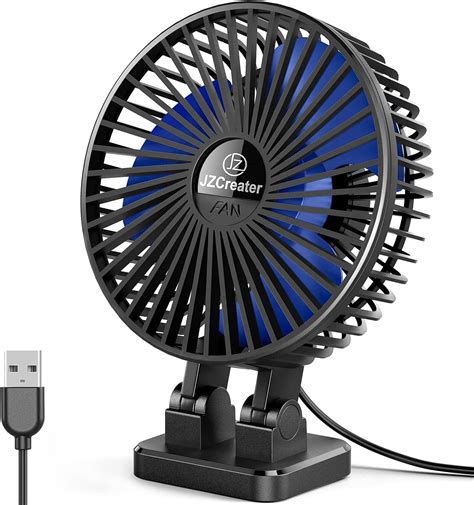 Jzcreater Usb Desk Fan 3 Speeds Desktop Table Cooling Fan In A01black