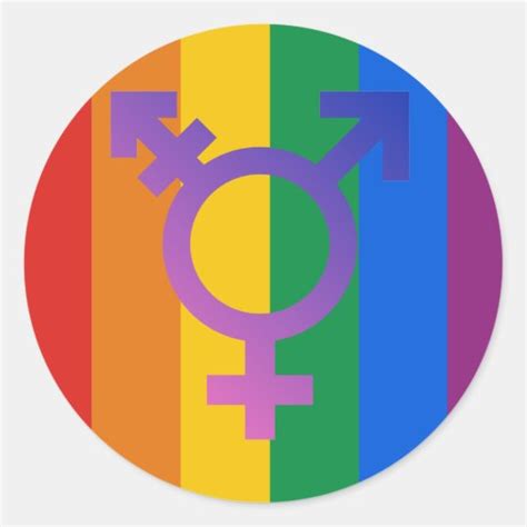 Transgender Symbol Classic Round Sticker Au