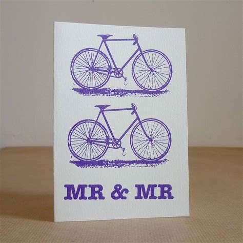 bicycle wedding card by mr ps