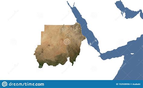 Sudan Map Republic Of The Sudan 3d Rendering Stock Illustration