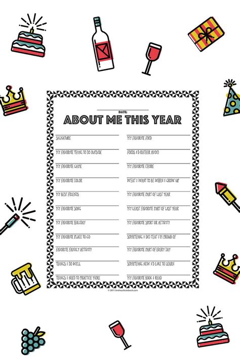 This New Years Time Capsule Printable Questionnaire For Teens And