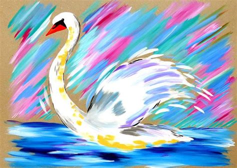 Swan Painting Swan T Ts With Swan Swans Painting Of Etsy