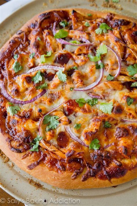 In a small bowl, whisk together pizza sauce with frank's red hot original. Homemade BBQ Chicken Pizza | Sally's Baking Addiction