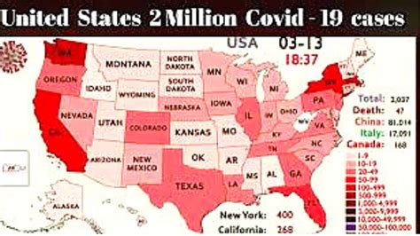 The Spread Of Coronavirus In United States Of America Map And