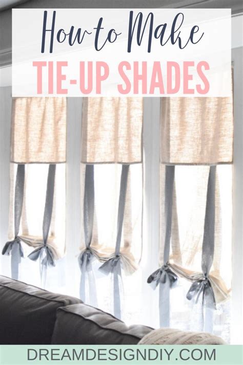 Place the large rectangle o a flat surface, right side facing up. Easy DIY Tie-Up Shades, A Beginner Sewing Project - Dream Design DIY | Tie up shades, Tie up ...
