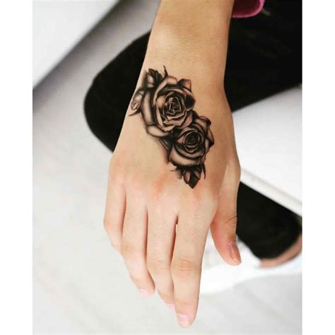 Inkotattoo Temporary Tattoo Rose Black Roses Inkotattoo