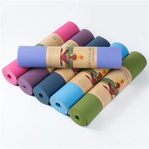 eco friendly fitness tpe yoga mat 6mm thick non slip soft design chemical free no smell exercise