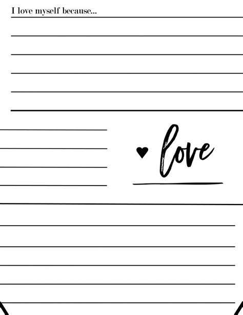 Self Love Worksheets And Love Poster Canary Jane