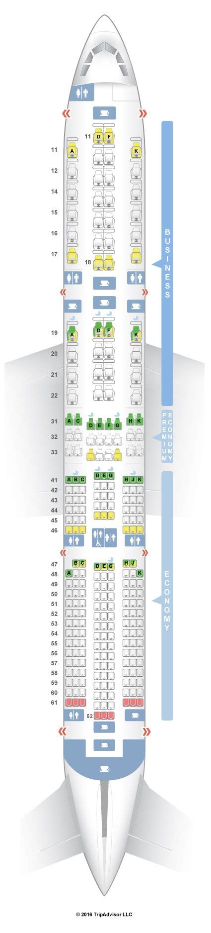 Seatguru Seat Map Singapore Airlines Airbus A350 900 359 Singapore