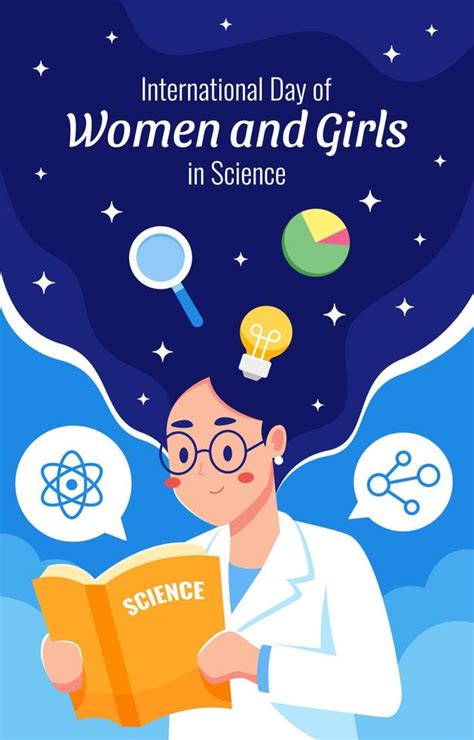 International Day Of Women And Girls In Science 4983590 Vector Art At