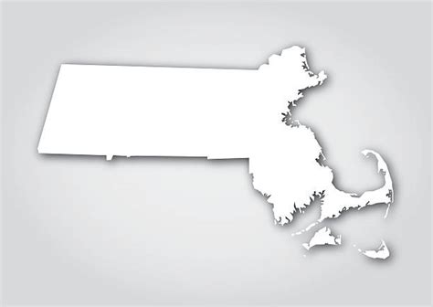 Massachusetts Map Outline Illustrations Royalty Free Vector Graphics