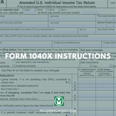 Form 1040x Instructions Everything You Need To Know Millennial Money