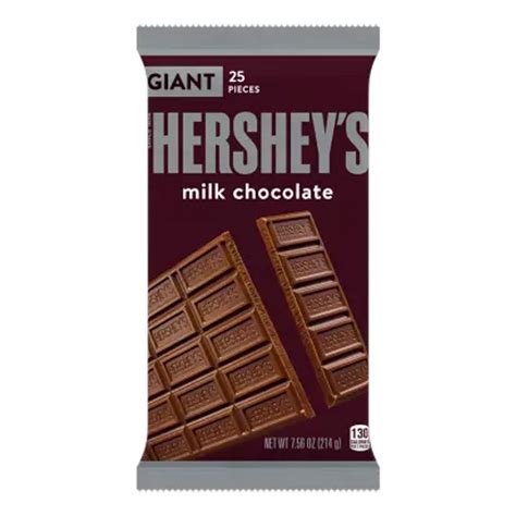 Hershey Milk Chocolate Giant Bar 214g 25 Pieces Usa Candy Factory