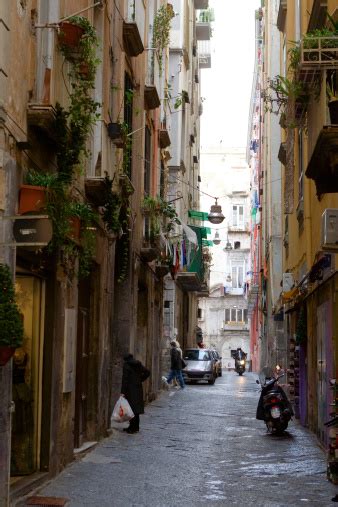 Person Walking In Naples Alley Italy Stock Photo Download Image Now