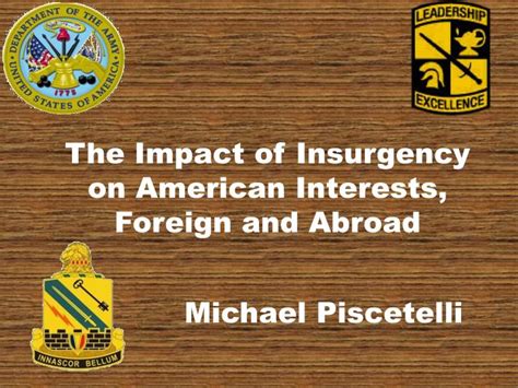 Ppt The Impact Of Insurgency On American Interests Foreign And